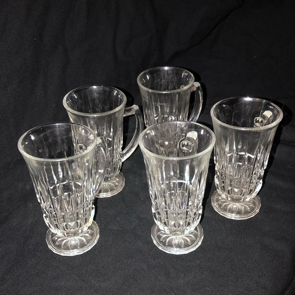 Antique crystal coffee/cappuccino cups